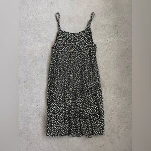 Art Class Black and White Tiered Midi Sundress